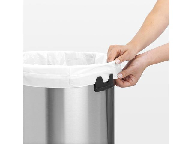 Papperskorg BRABANTIA Push 60L stål